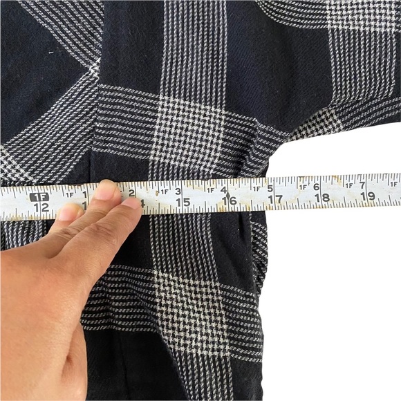 Madewell Boheme Popover Top Hayden Plaid Black White Size XXS - Picture 8 of 9